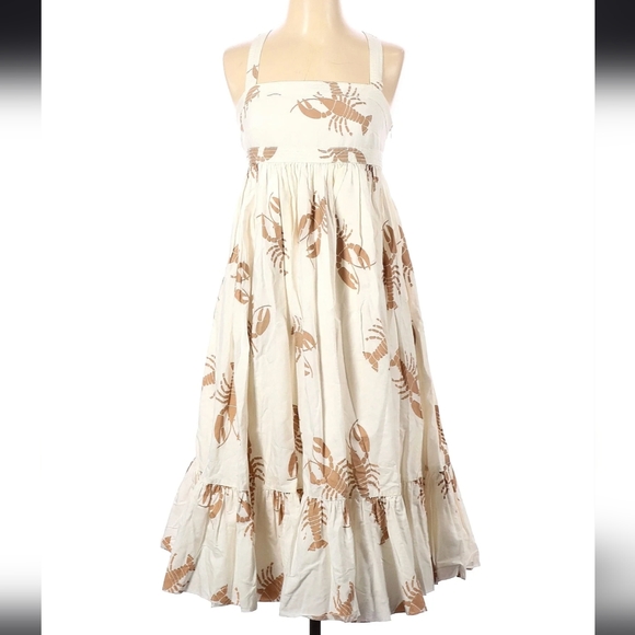 J.Crew Vintage 2008 Talitha Summer Lobster Dress 6 - Picture 3 of 4